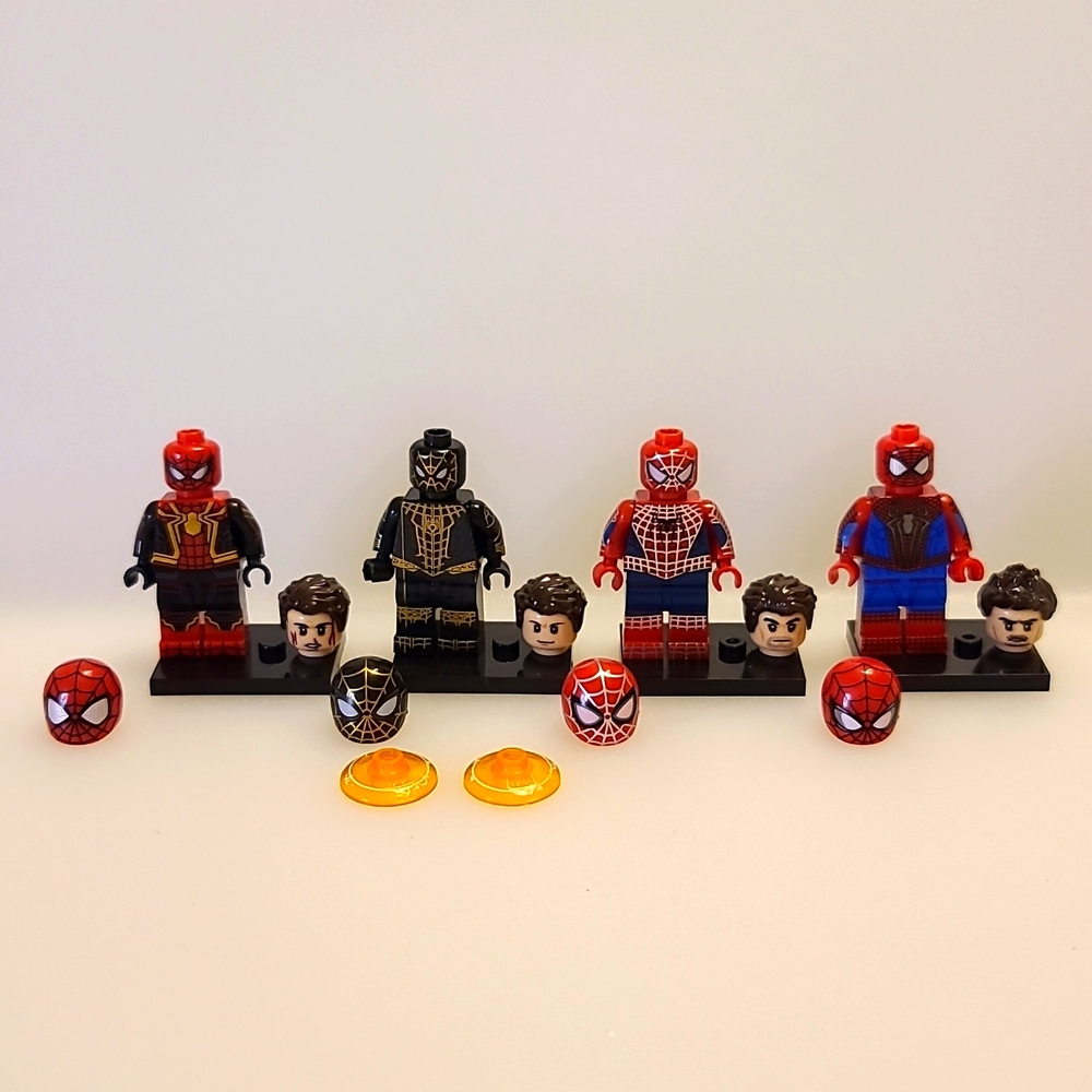 Lot of 4 Spider-Man Lego Compatible minifigures minifigs from No Way Home